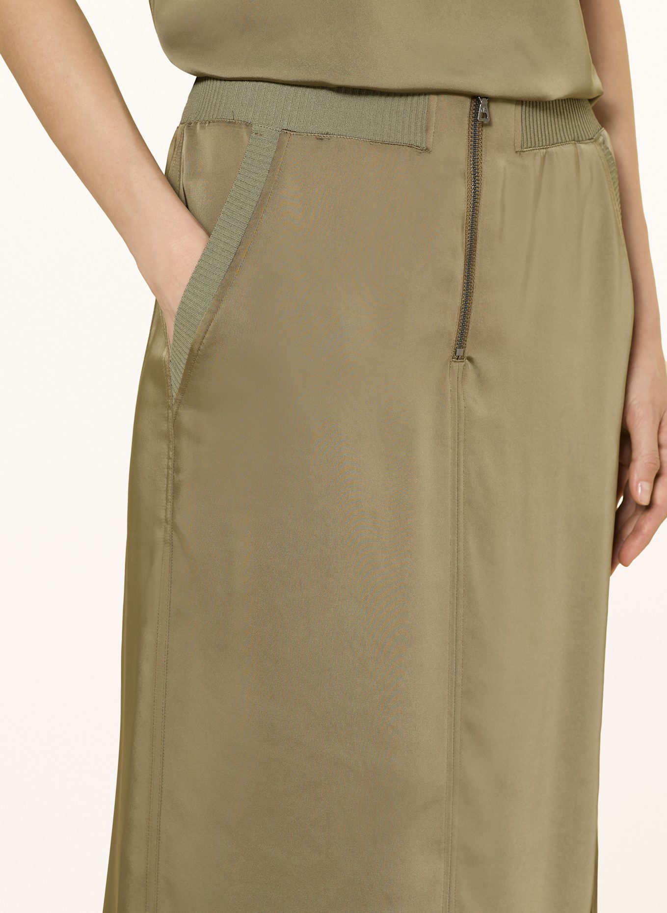 MARC AUREL Satinrock: KHAKI