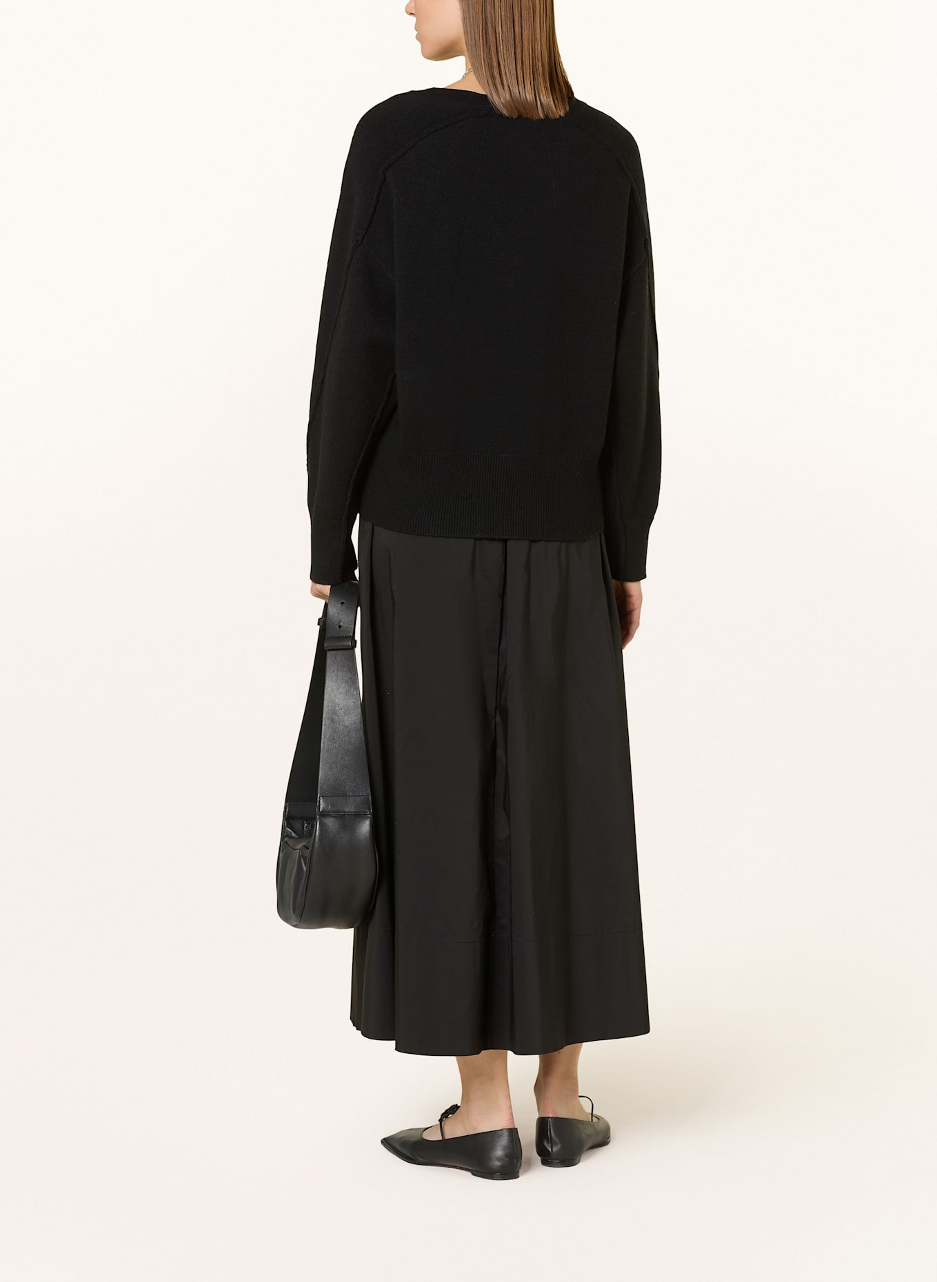 MARC AUREL Pullover mit Schmucksteinen: SCHWARZ