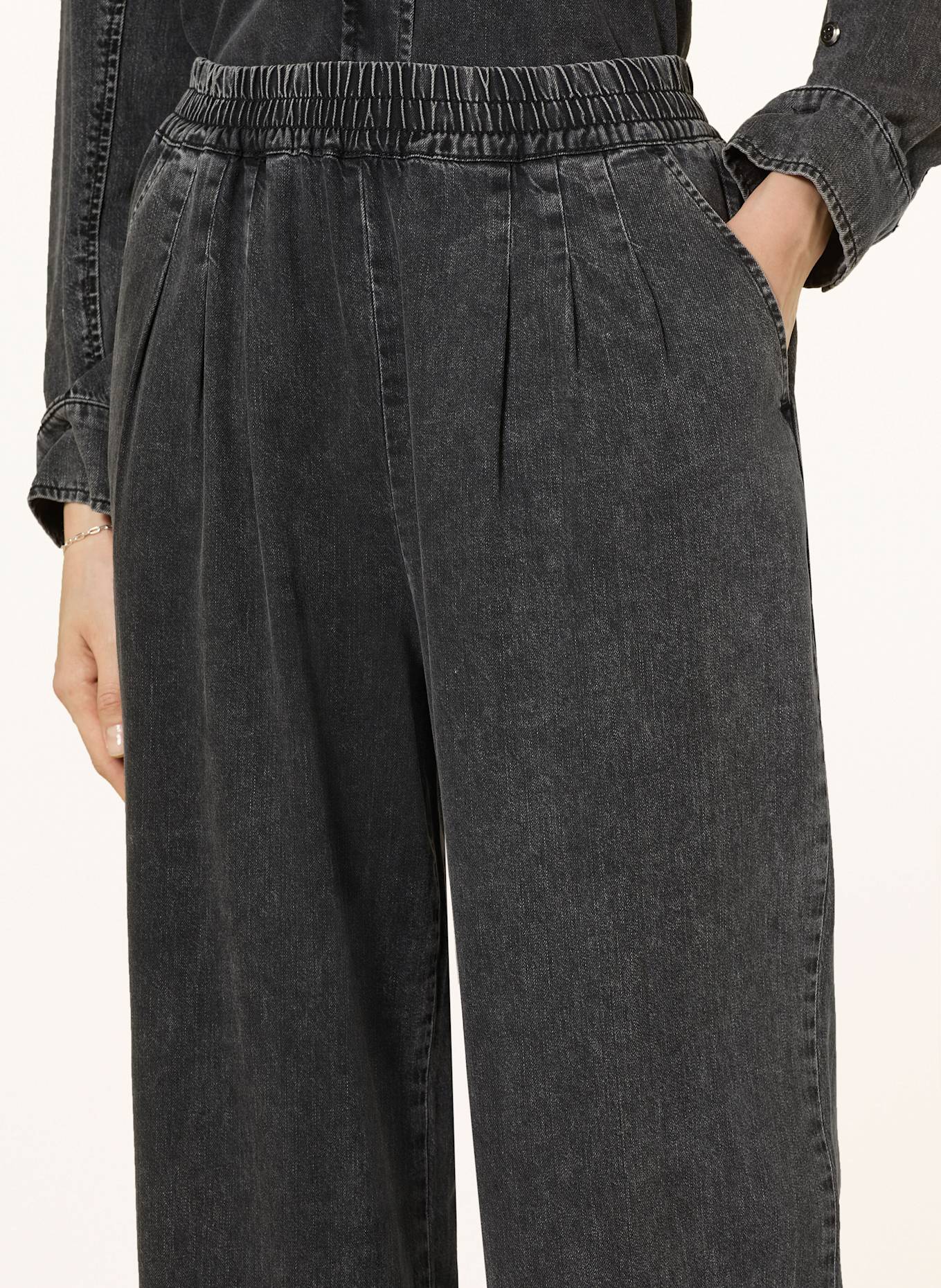 MARC AUREL Marlenehose in Jeansoptik: DUNKELGRAU