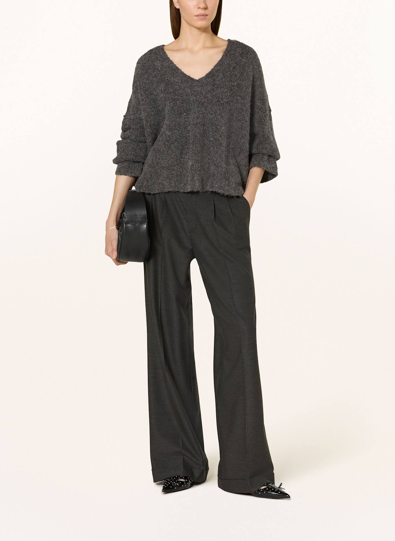 MARC AUREL Oversized-Pullover: DUNKELGRAU