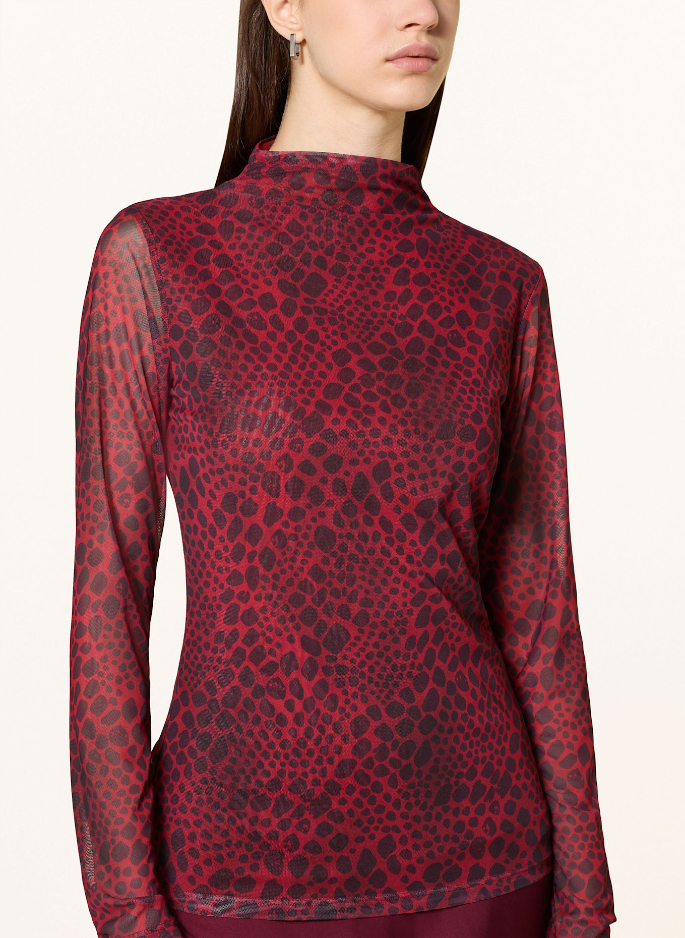 MARC AUREL Longsleeve: DUNKELROT / ROT