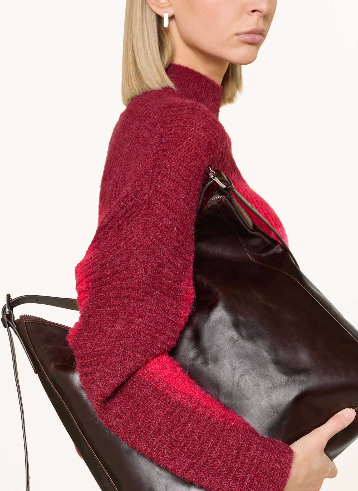 MARC AUREL Pullover: DUNKELROT / ROT