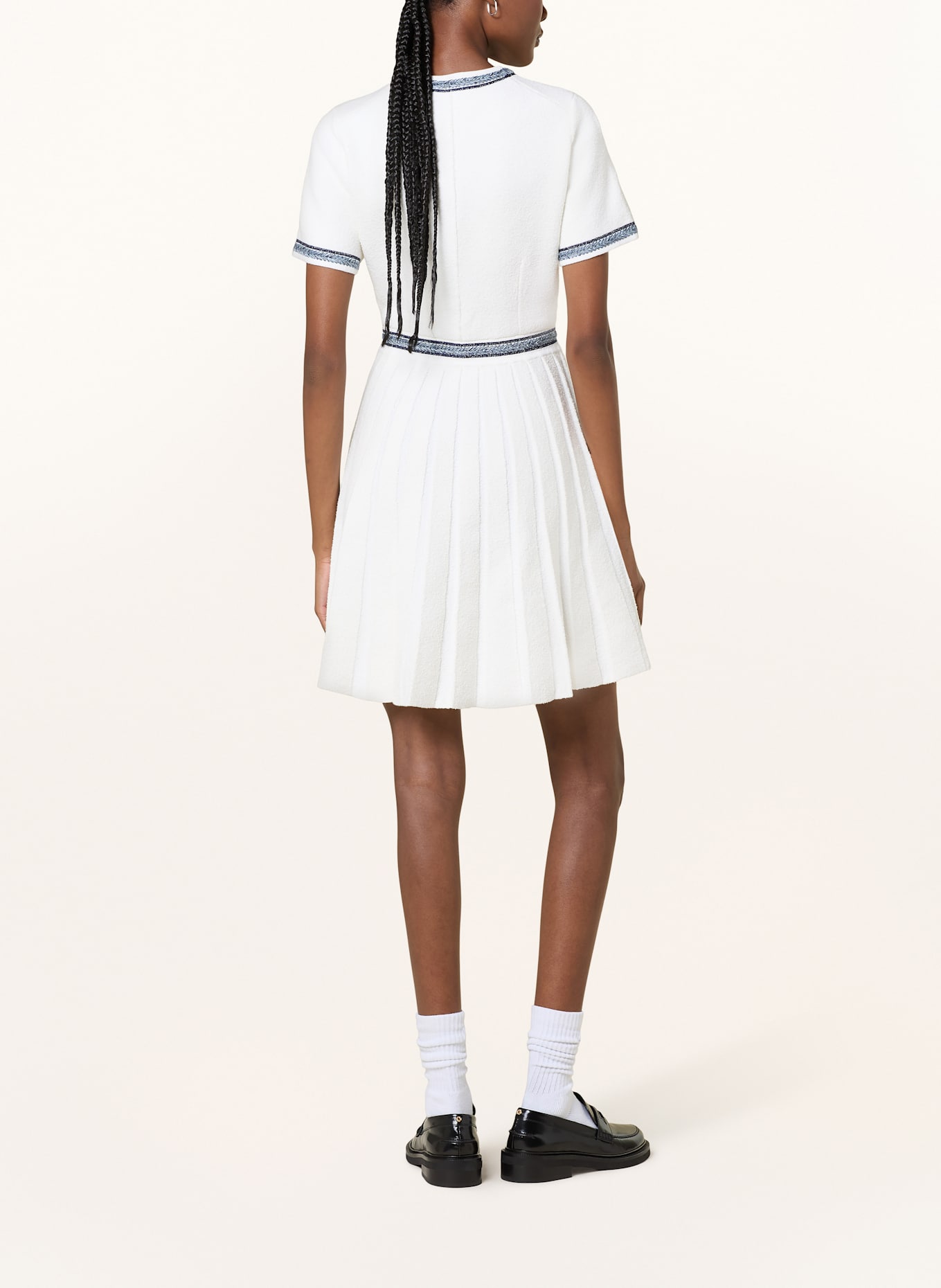 maje Plisseekleid: ECRU