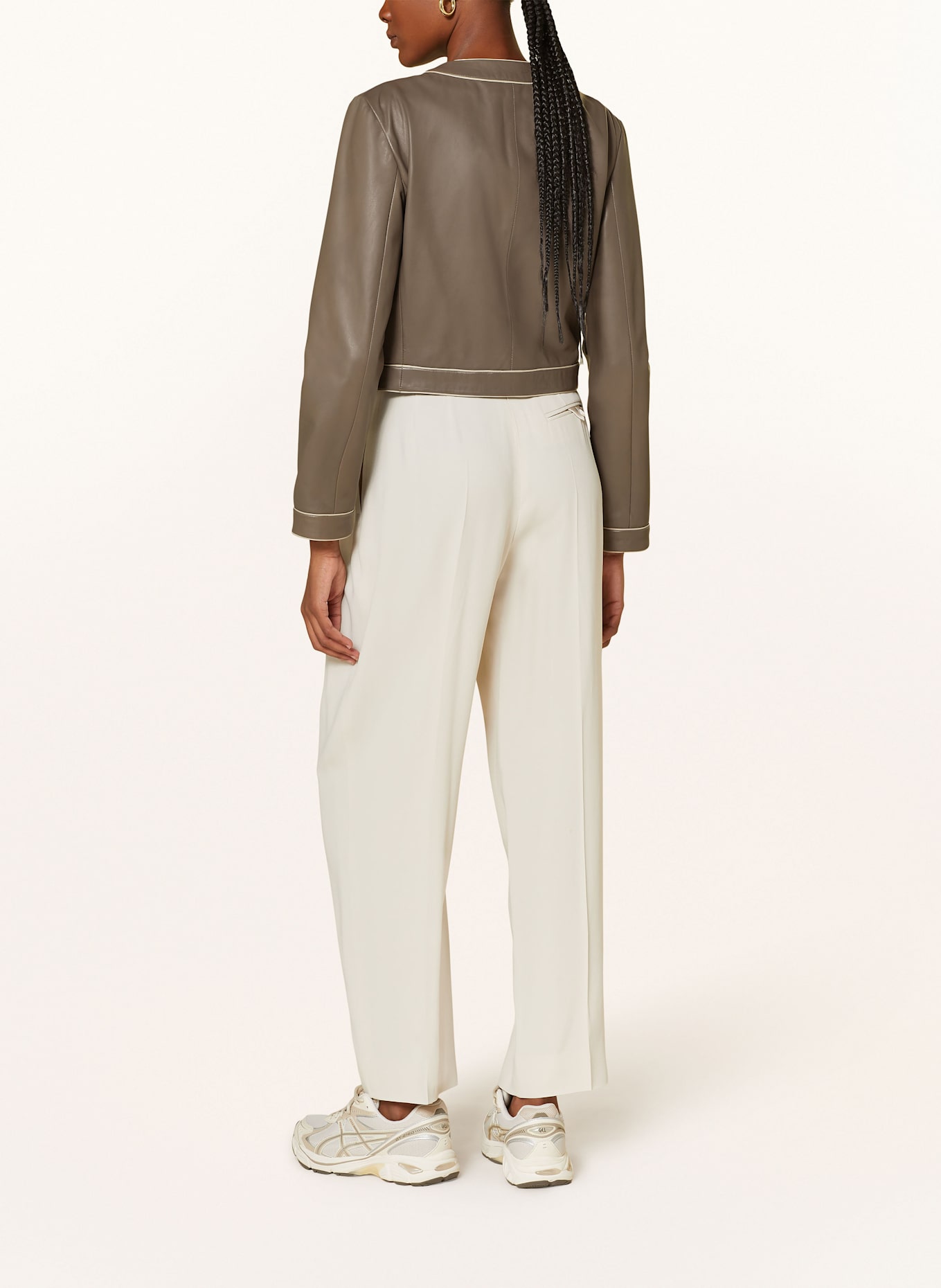 EMPORIO ARMANI Lederjacke: TAUPE