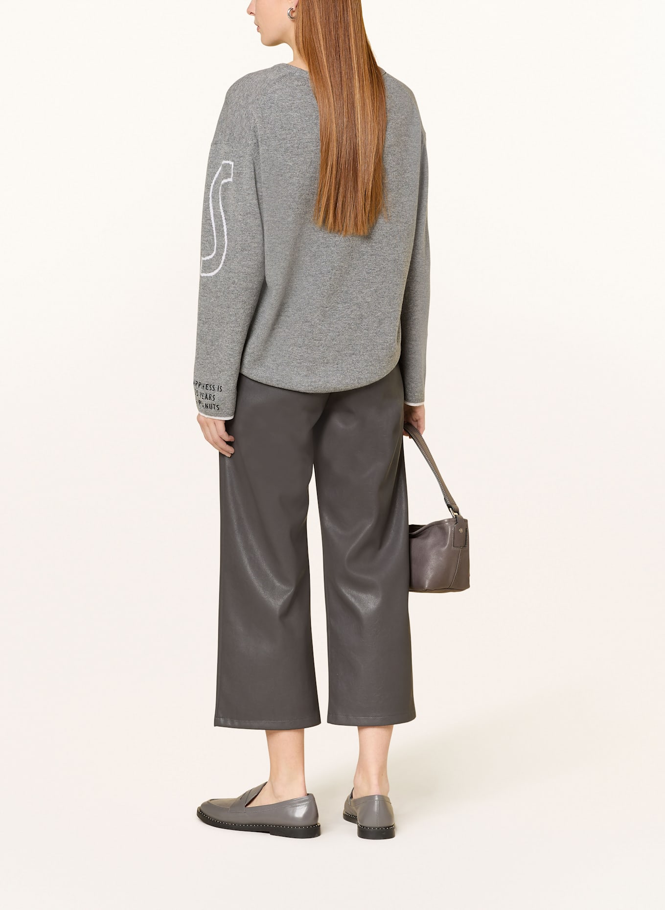 Princess GOES HOLLYWOOD 7/8-Hose in Lederoptik: DUNKELGRAU