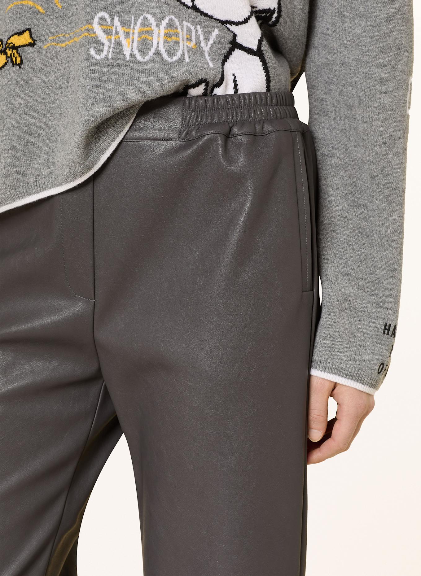 Princess GOES HOLLYWOOD 7/8-Hose in Lederoptik: DUNKELGRAU