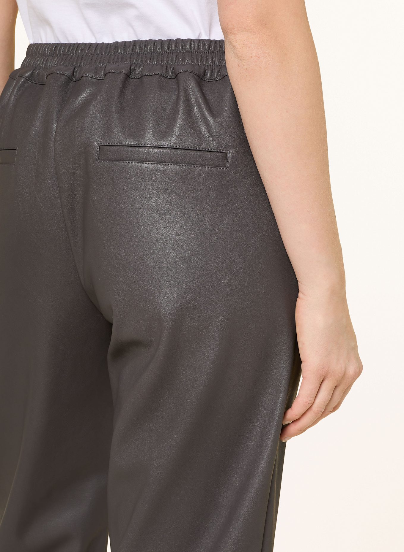 Princess GOES HOLLYWOOD 7/8-Hose in Lederoptik: DUNKELGRAU