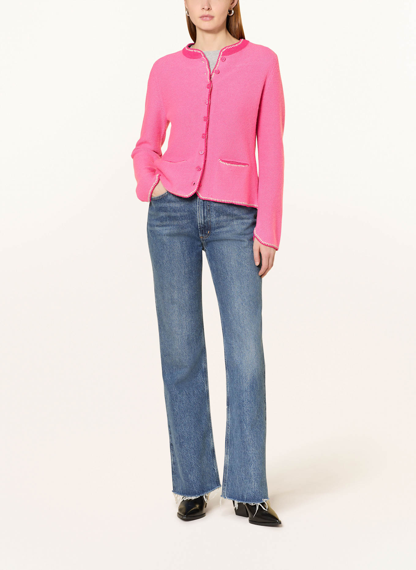 Princess GOES HOLLYWOOD Strickjanker mit Cashmere: PINK