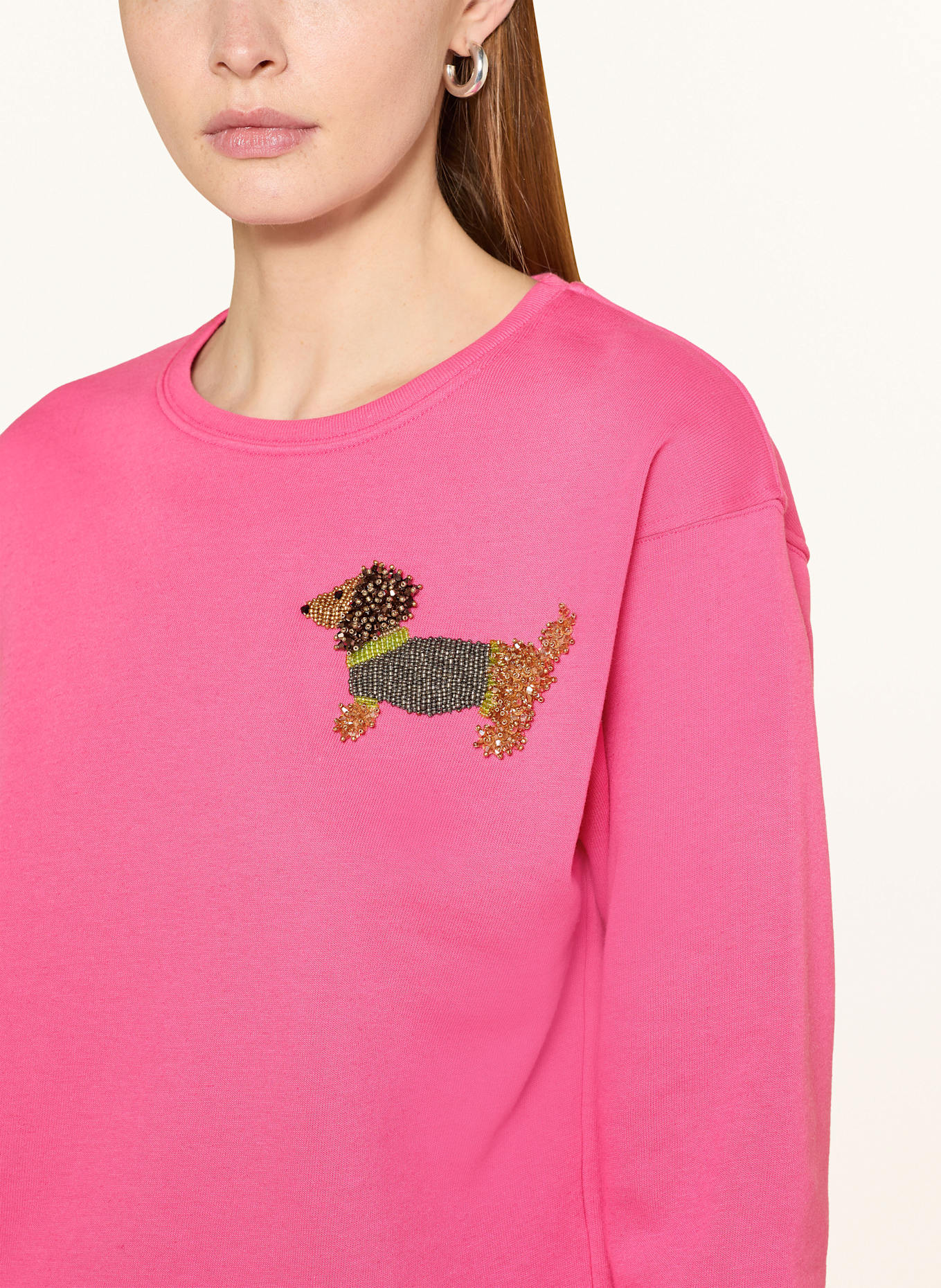 Princess GOES HOLLYWOOD Sweatshirt mit Schmucksteinen: PINK