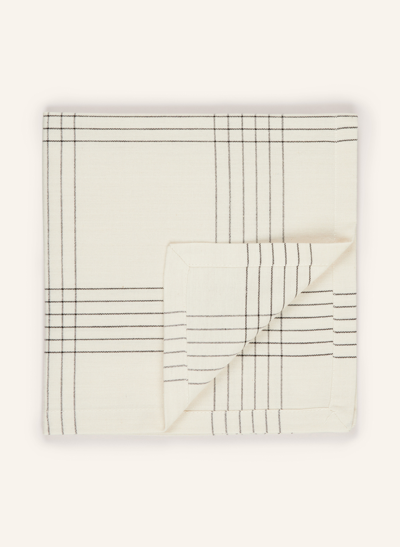 BROSTE COPENHAGEN Cloth napkin ALICE, Color: BLACK/ CREAM (Image 1)