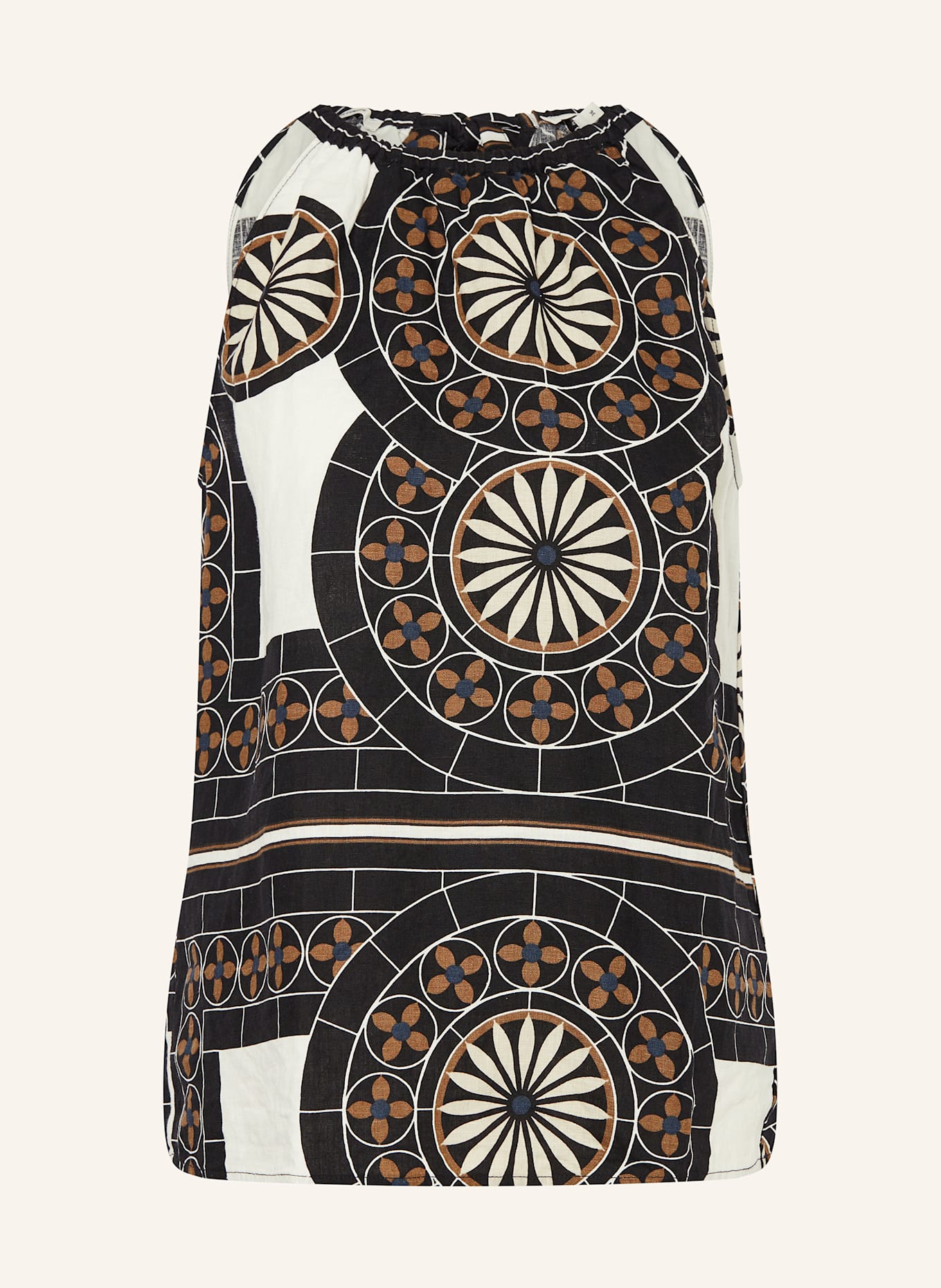 Marc O'Polo Leinentop: SCHWARZ / BRAUN / ECRU