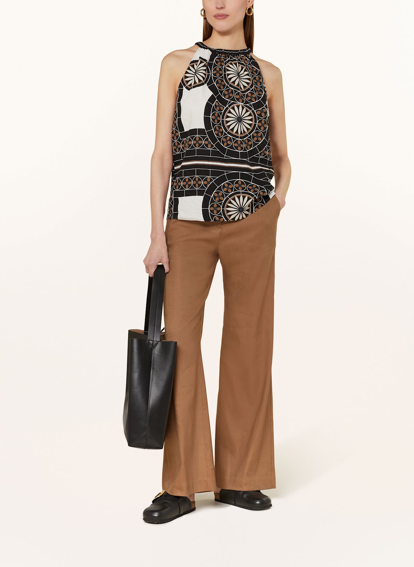 Marc O'Polo Leinentop: SCHWARZ / BRAUN / ECRU