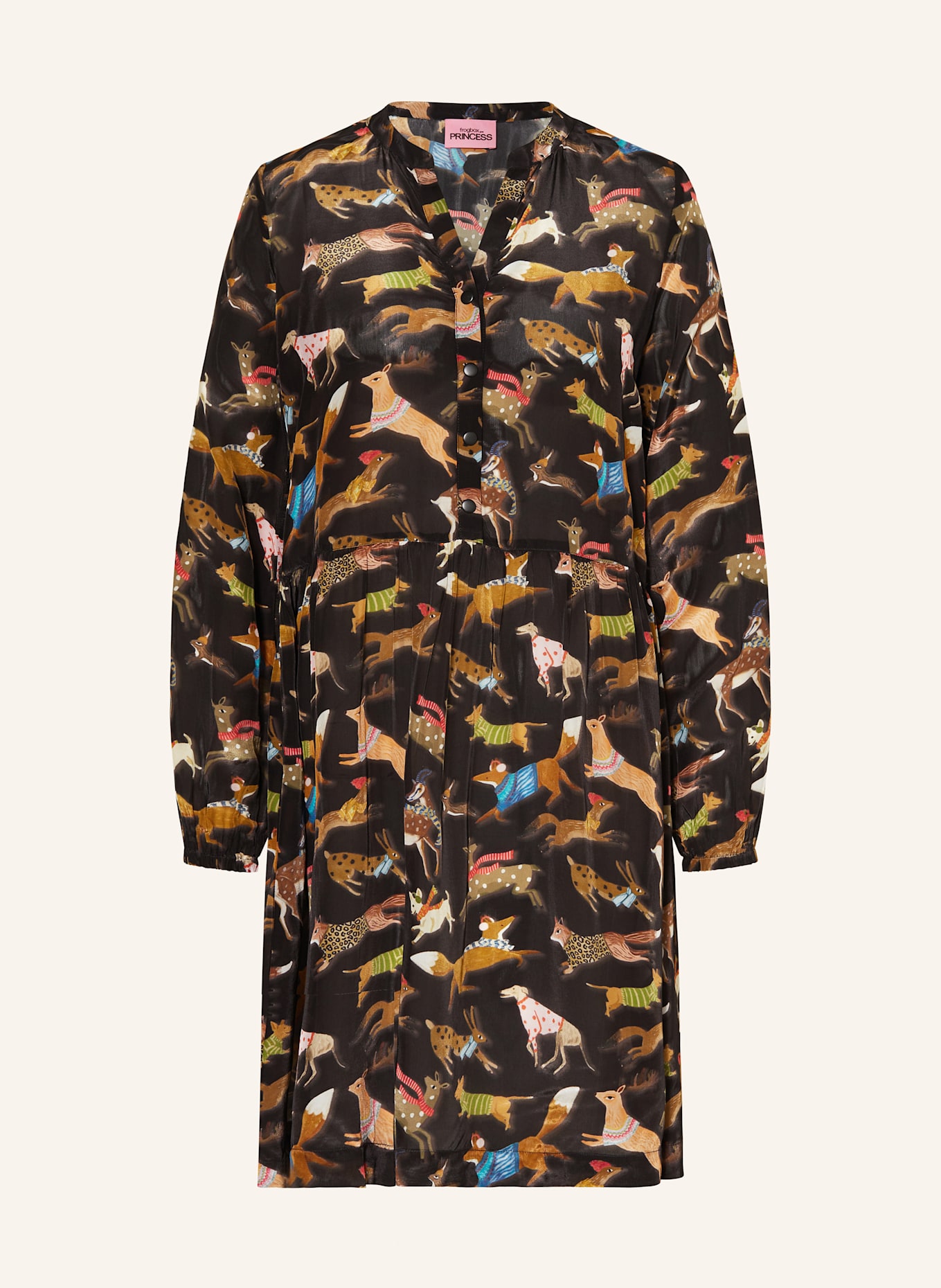 FrogBox Kleid: SCHWARZ / BRAUN