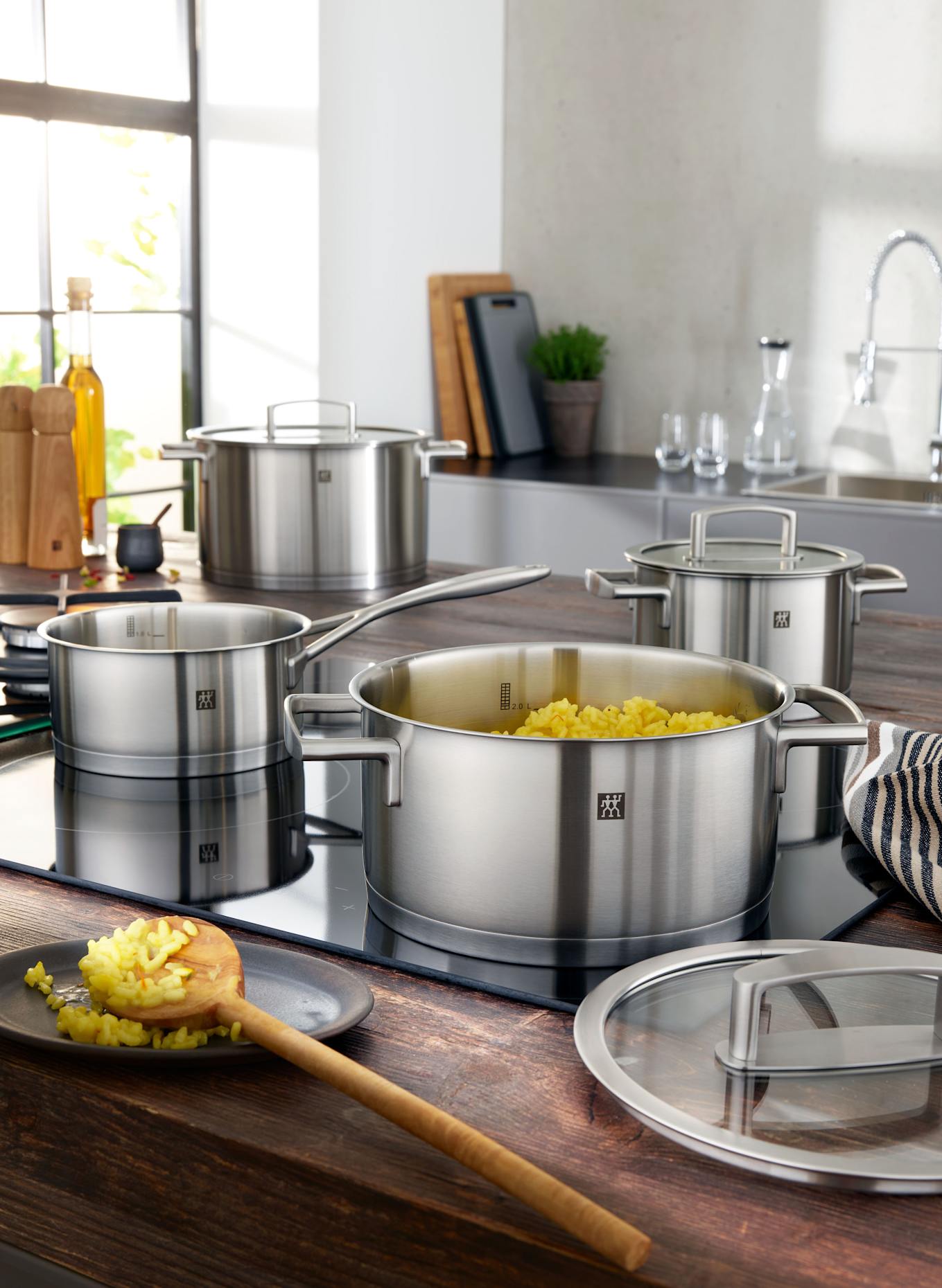 ZWILLING 5-cz. Zestaw naczyń kuchennych VITALITY: SREBRNY