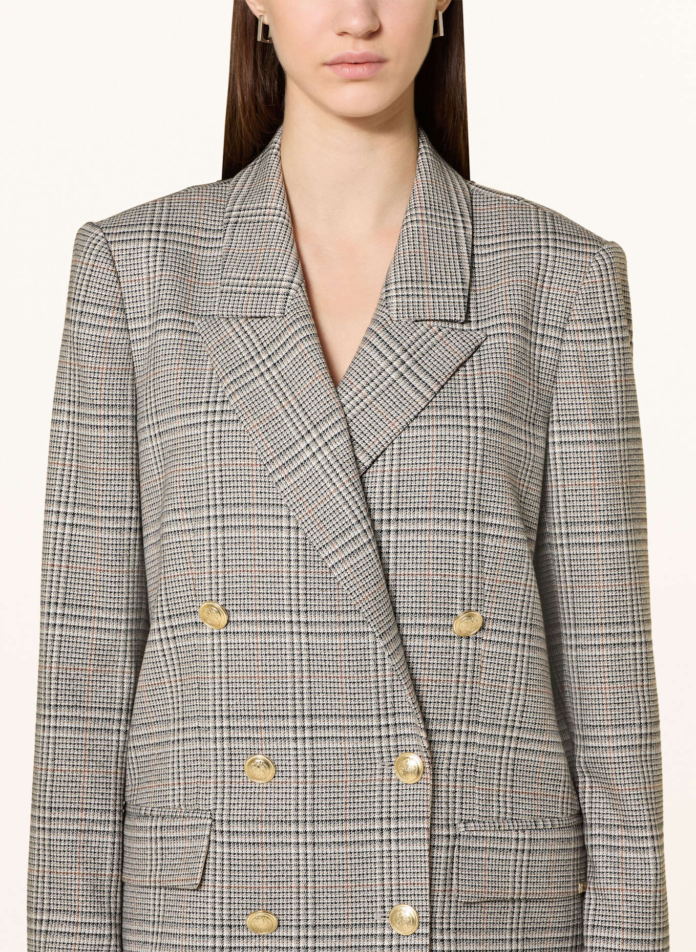 MARC AUREL Longblazer: SCHWARZ / WEISS / BEIGE