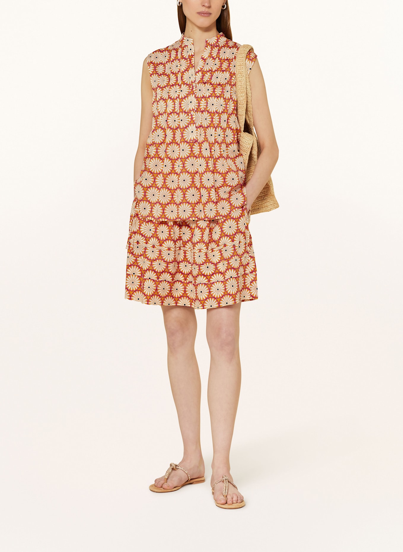 Marc O'Polo Blusentop: ORANGE / CREME / PINK