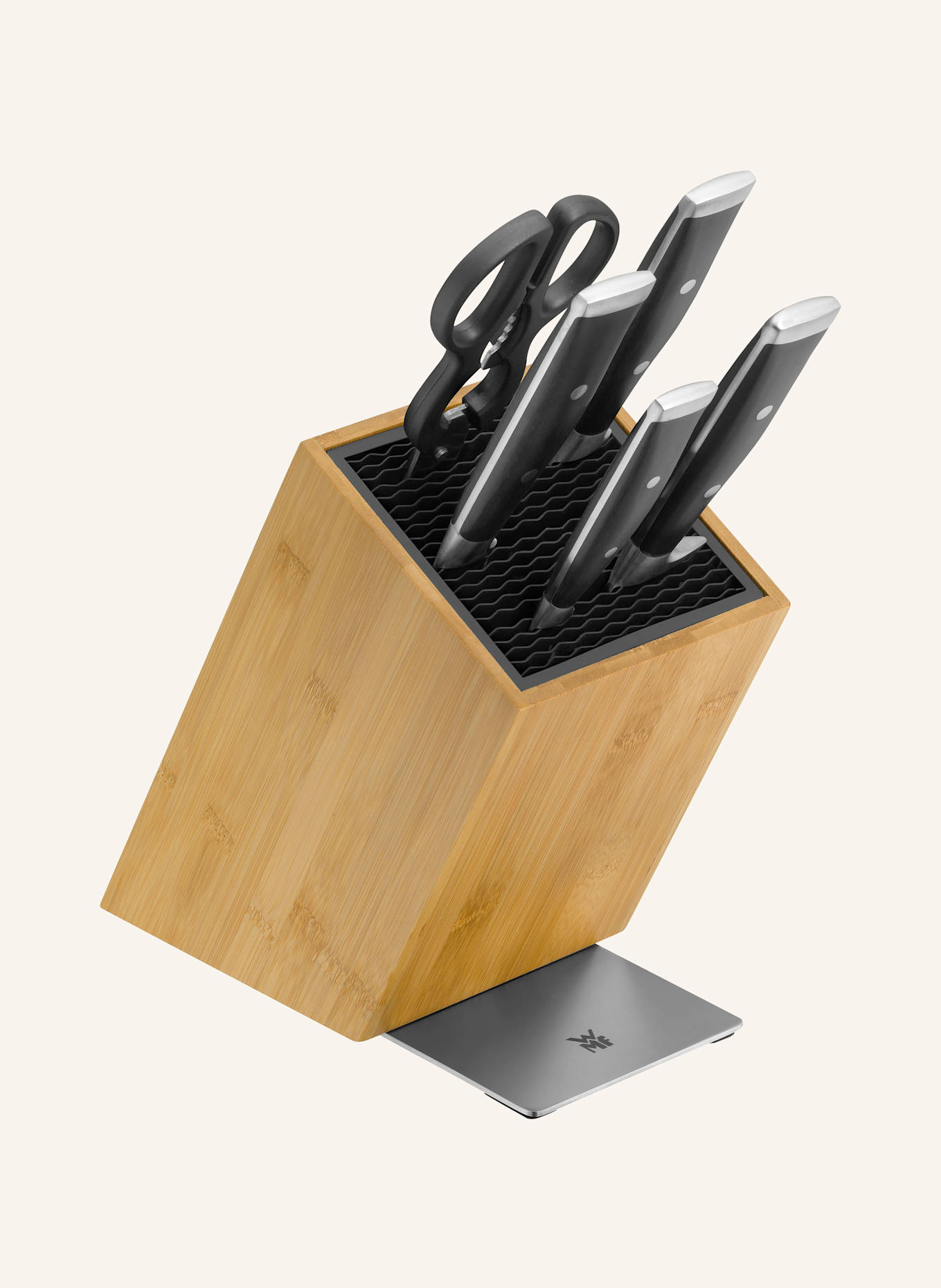 WMF 6-tlg. Messer-Set GRAND CLASS: SCHWARZ / SILBER / HELLBRAUN