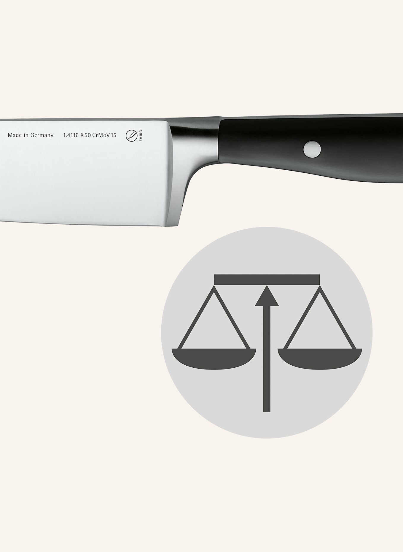 WMF 6-tlg. Messer-Set GRAND CLASS: SCHWARZ / SILBER / HELLBRAUN