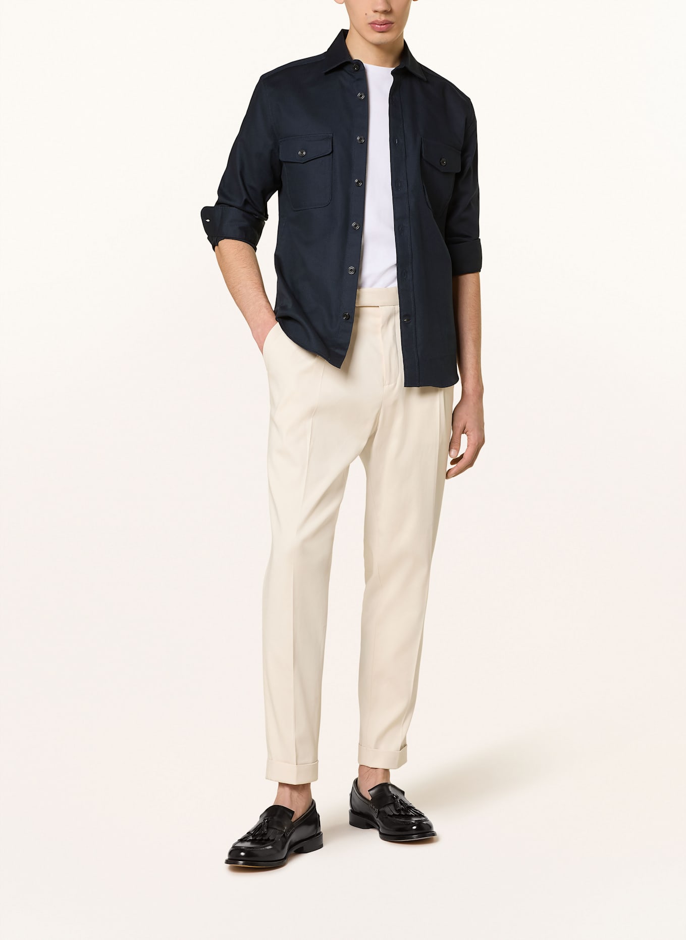 REISS Overshirt WHISPER: DUNKELBLAU