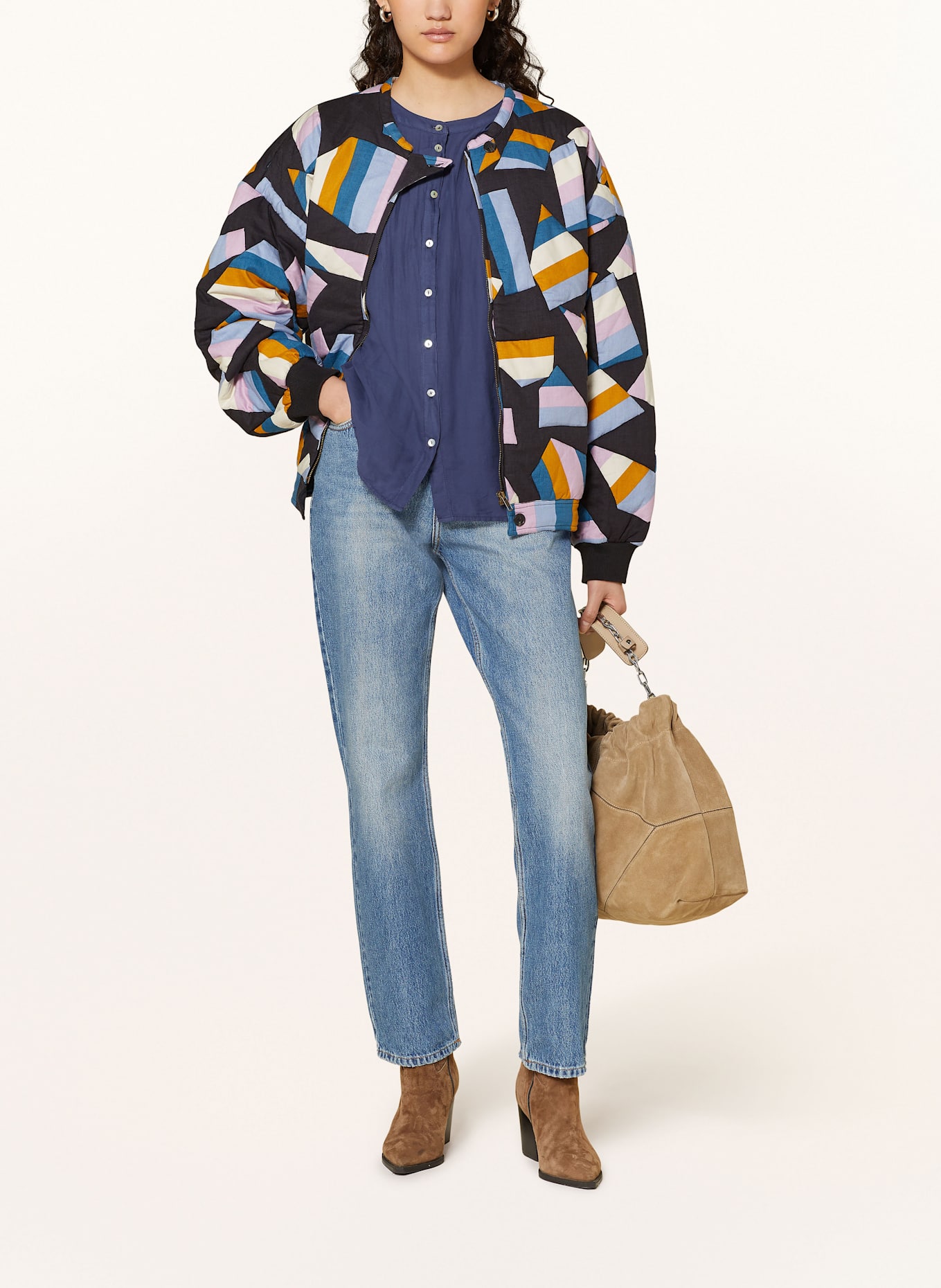 ba&sh Blouson PEGASE: SCHWARZ/ BLAU/ WEISS