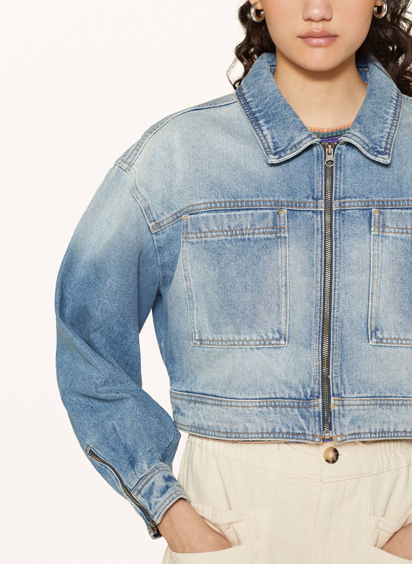 ba&sh Cropped-Jeansjacke VINCIANE, Farbe: HELLBLAU (Bild 4)