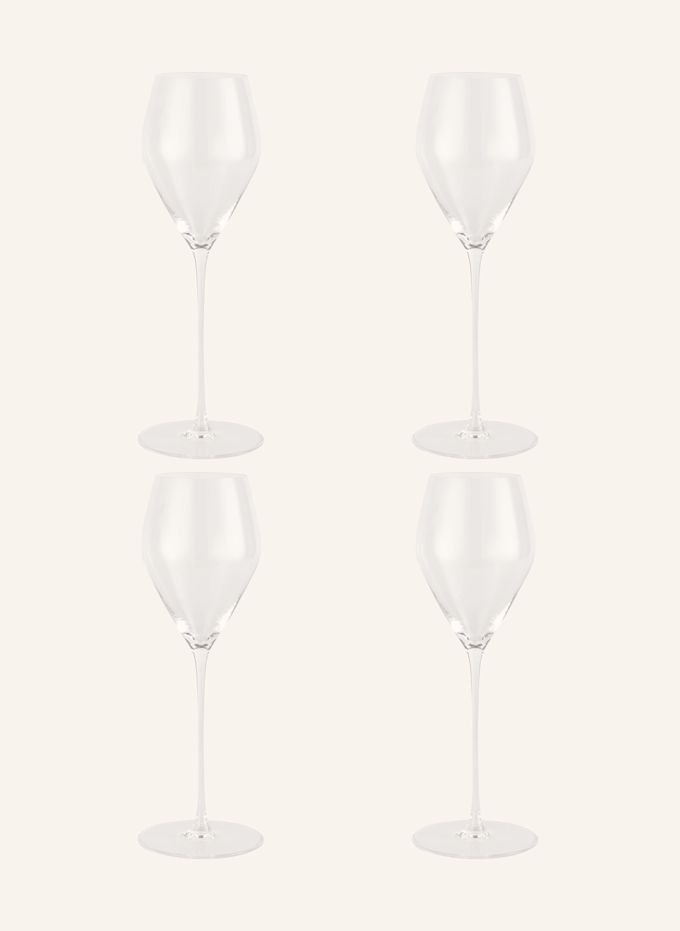 RIEDEL Lot de 4 verres à champagne VELOCE: BLANC