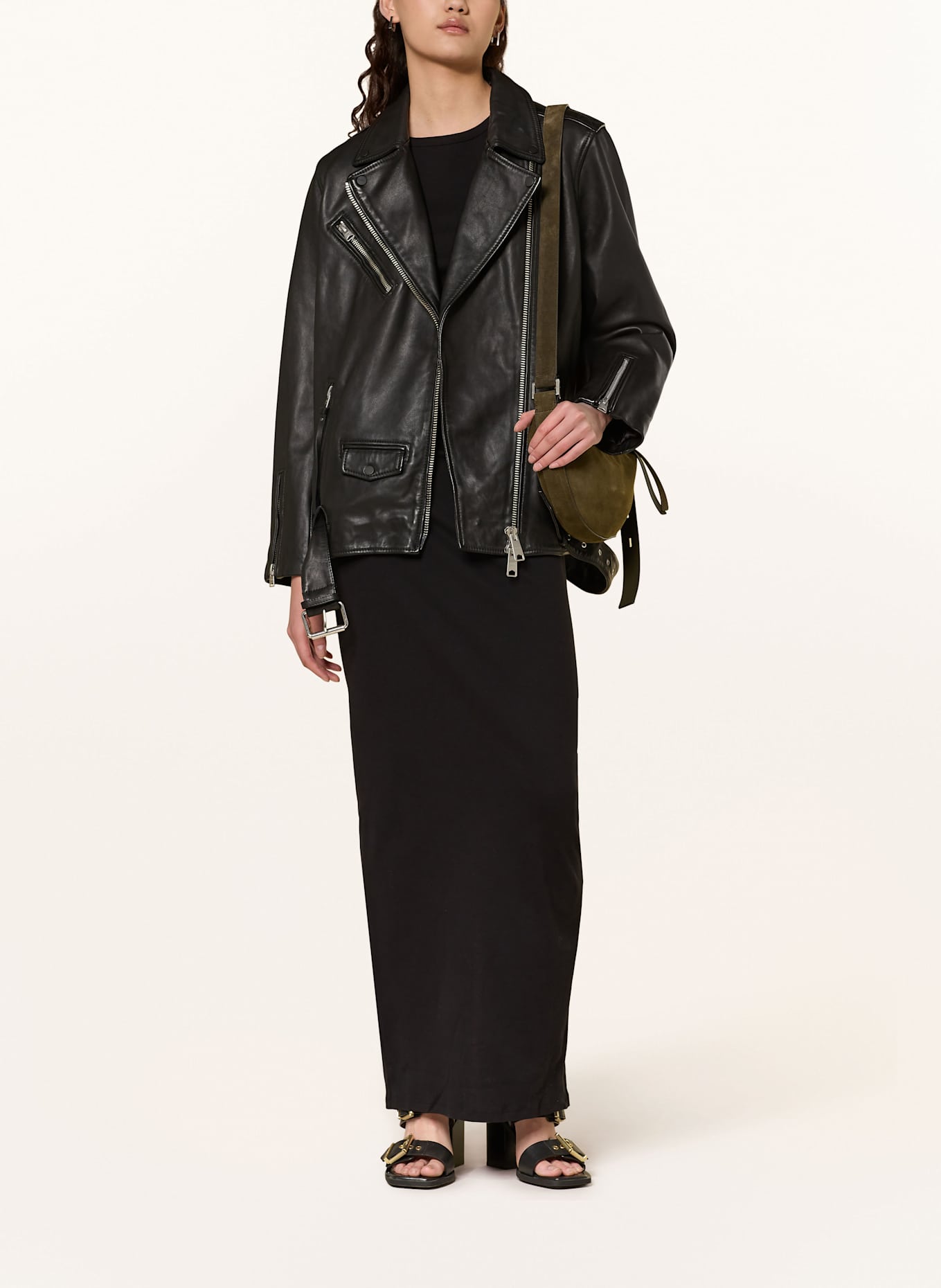 ALLSAINTS Lederjacke BILLIE BIKER: SCHWARZ