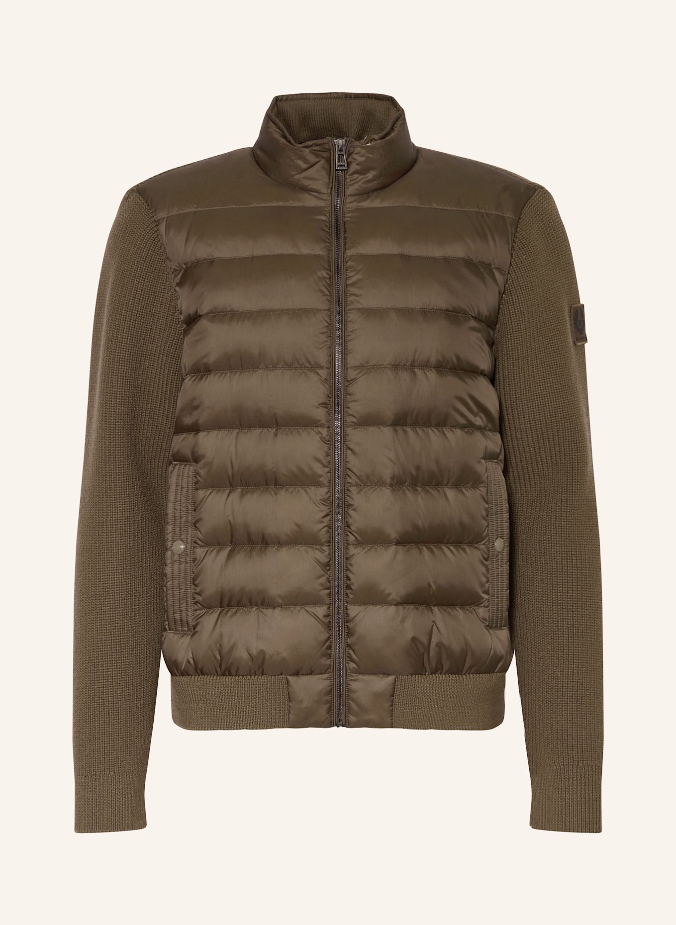 BELSTAFF Lightweight-Daunenjacke CIRCUITEER im Materialmix: OLIV