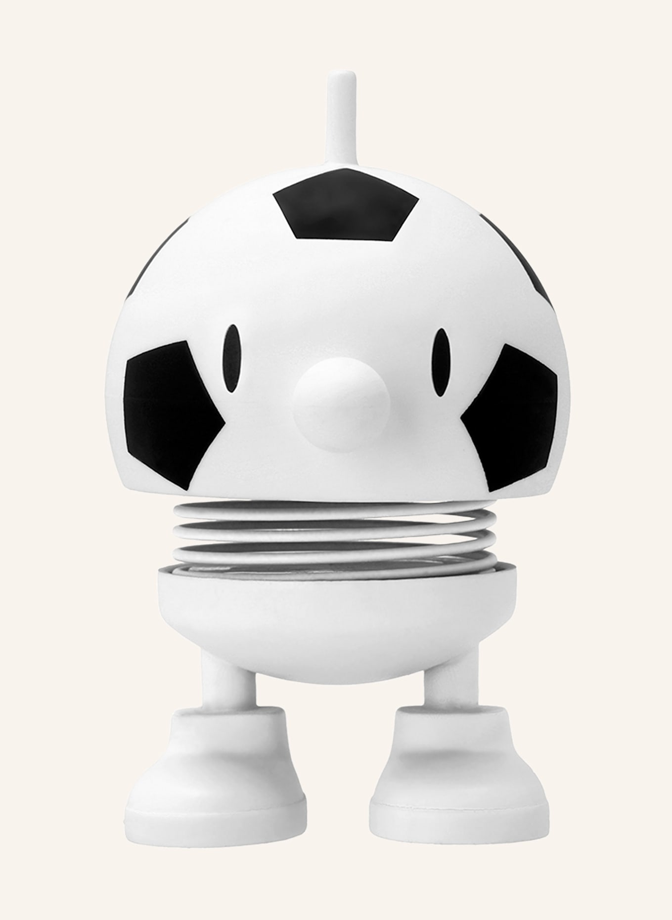 Hoptimist Dekofigur FOOTBALL BUMBLE SMALL, Farbe: WEISS/ SCHWARZ (Bild 1)