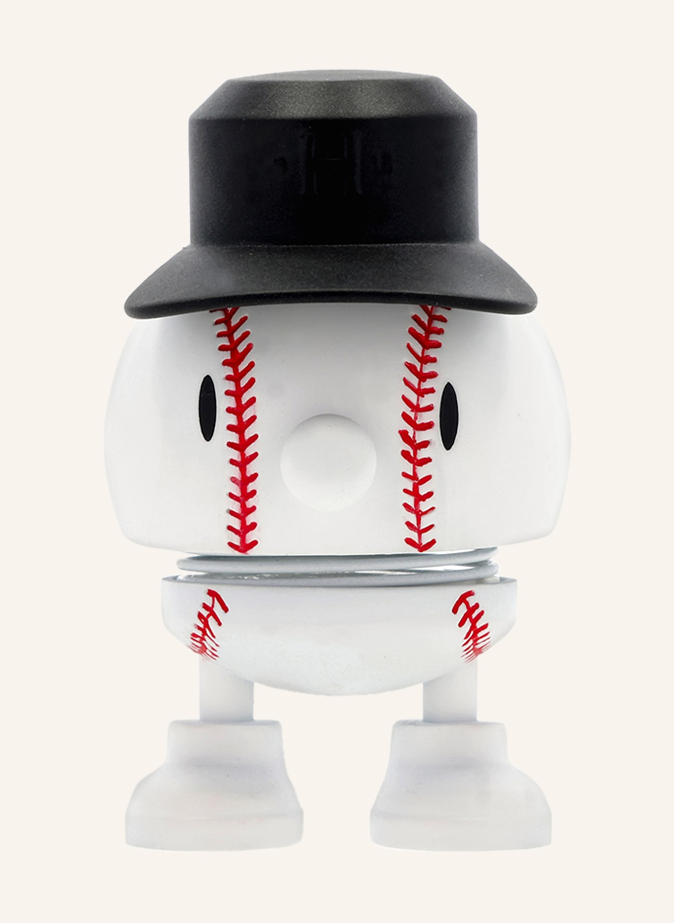 Hoptimist Figurka dekoracyjna BASEBALL BUMBLE SMALL: BIAŁY / CZARNY