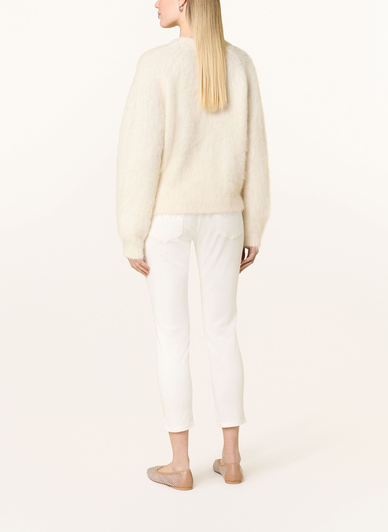 monari Skinny jeans with decorative gems: WHITE