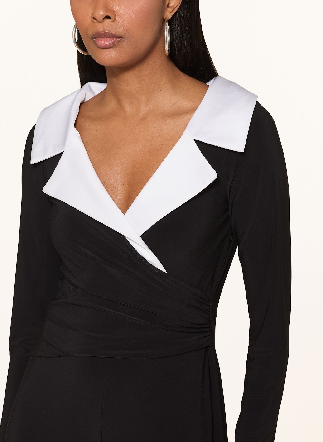 Joseph Ribkoff SIGNATURE Jumpsuit in Wickeloptik: SCHWARZ / WEISS