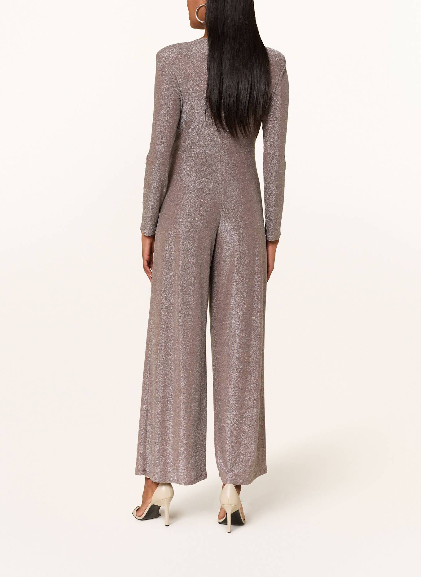 Joseph Ribkoff SIGNATURE Jumpsuit mit Glitzergarn: TAUPE