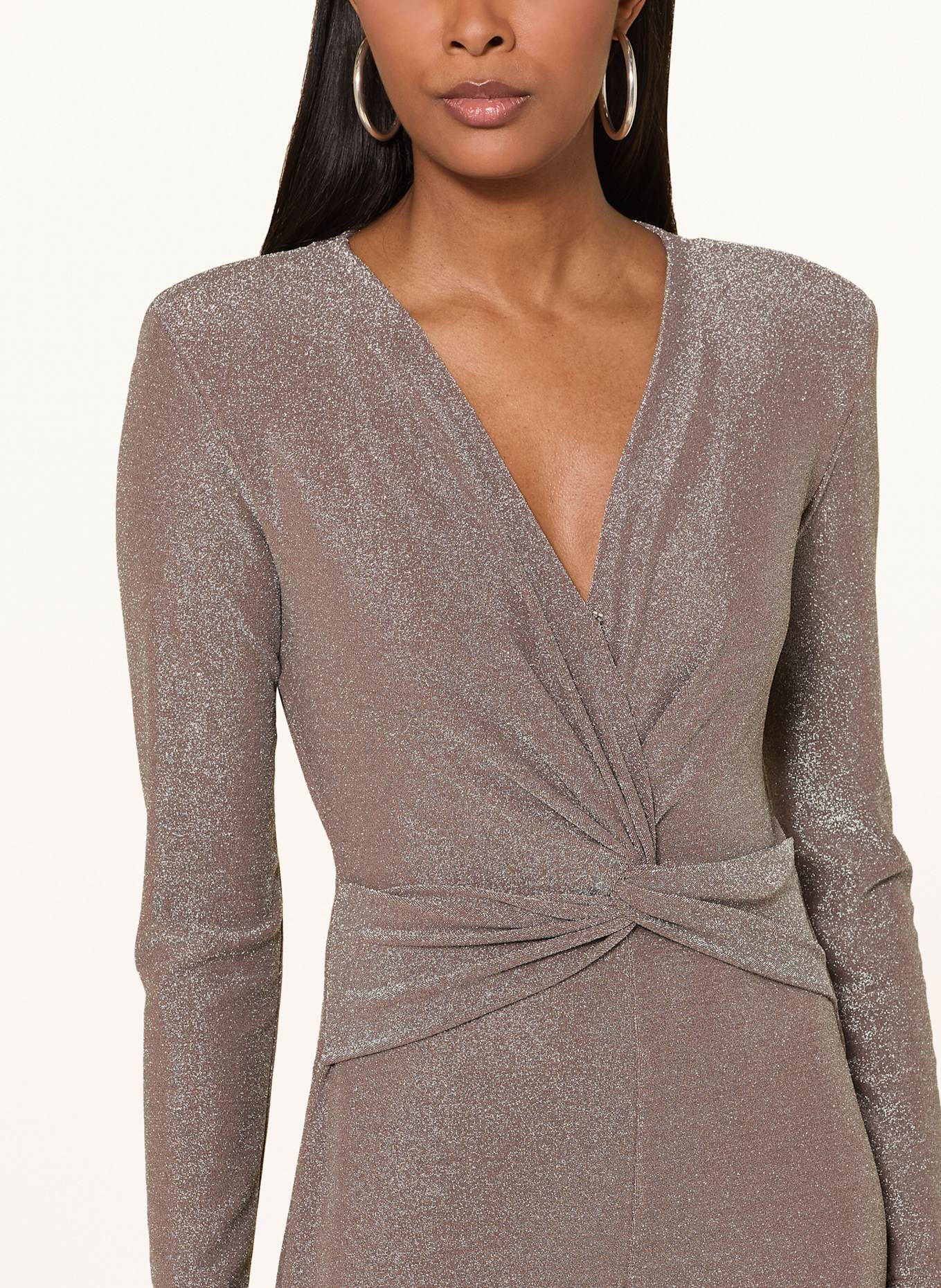 Joseph Ribkoff SIGNATURE Jumpsuit mit Glitzergarn: TAUPE