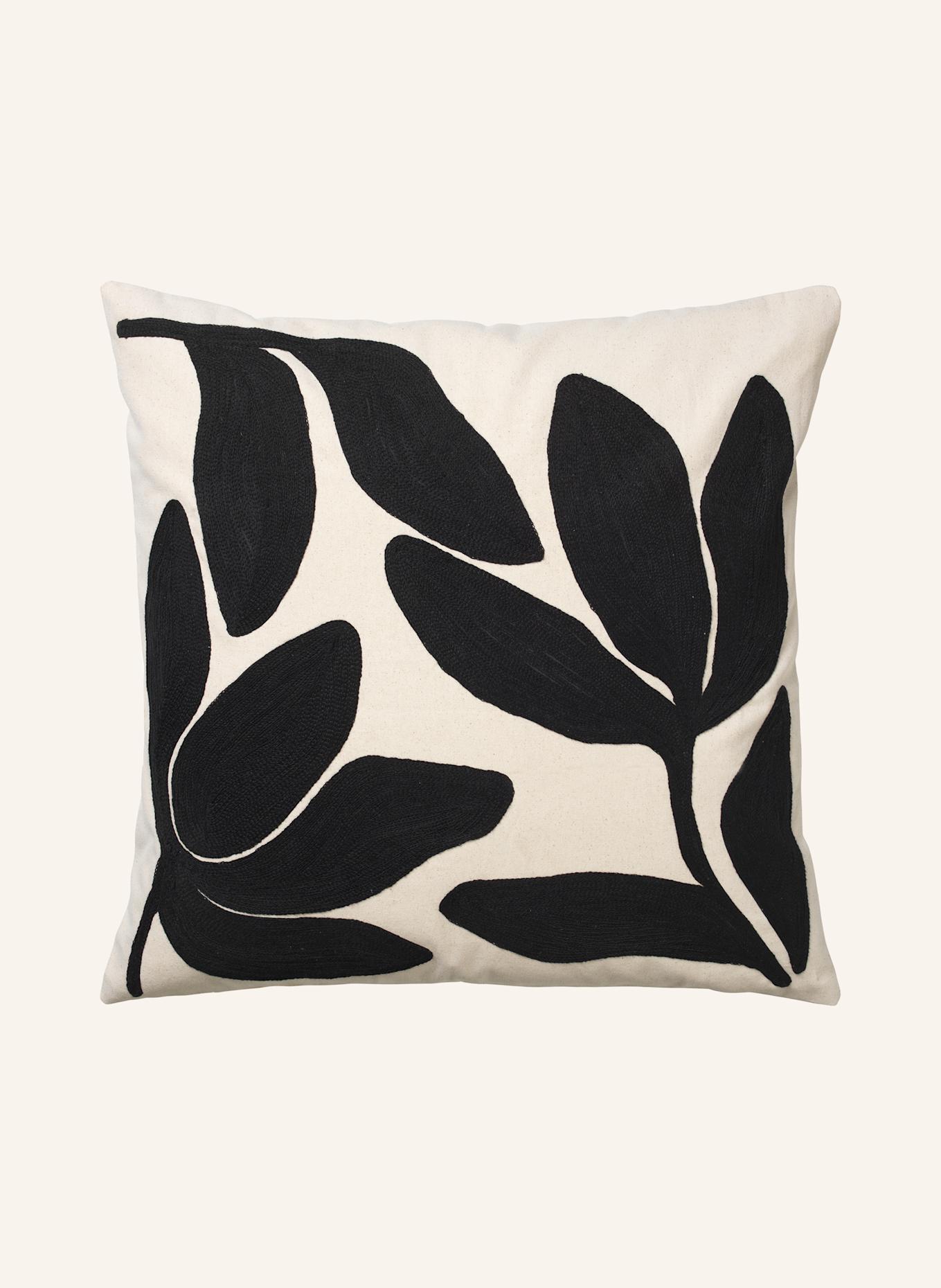 BROSTE COPENHAGEN Dekokissenhülle HERBERT: CREME / SCHWARZ