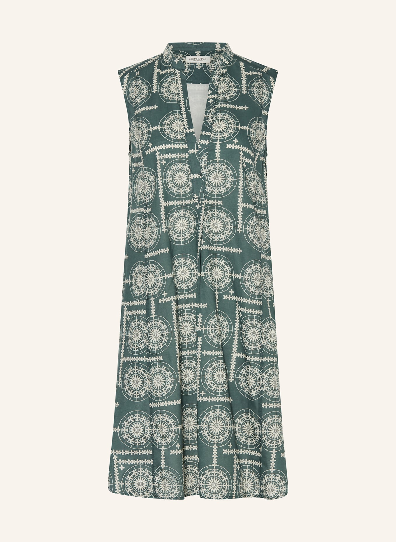 Marc O'Polo Kleid: GRÜN/ ECRU