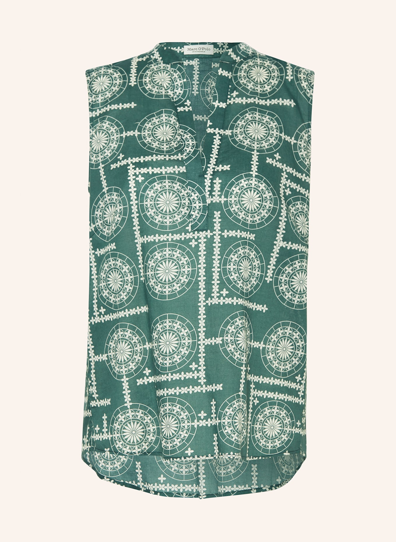 Marc O'Polo Top: ZELENÁ / KRÉMOVÁ