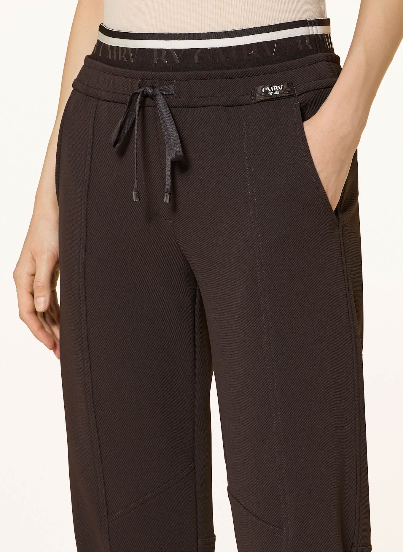CAMBIO Hose EDEN im Jogging-Stil: DUNKELBRAUN