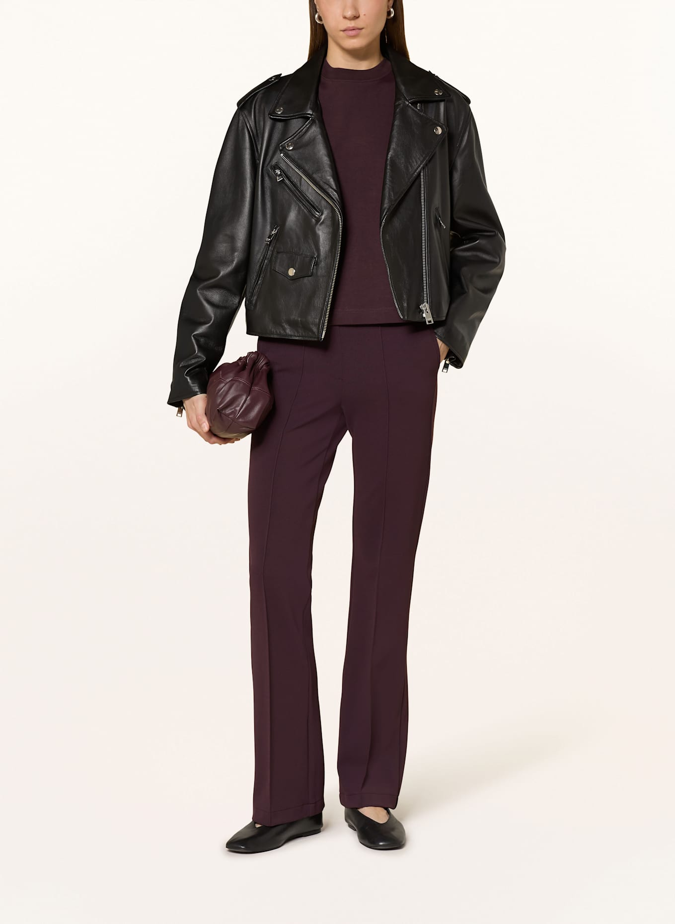 CAMBIO Marlenehose FRANCOISE: DUNKELROT