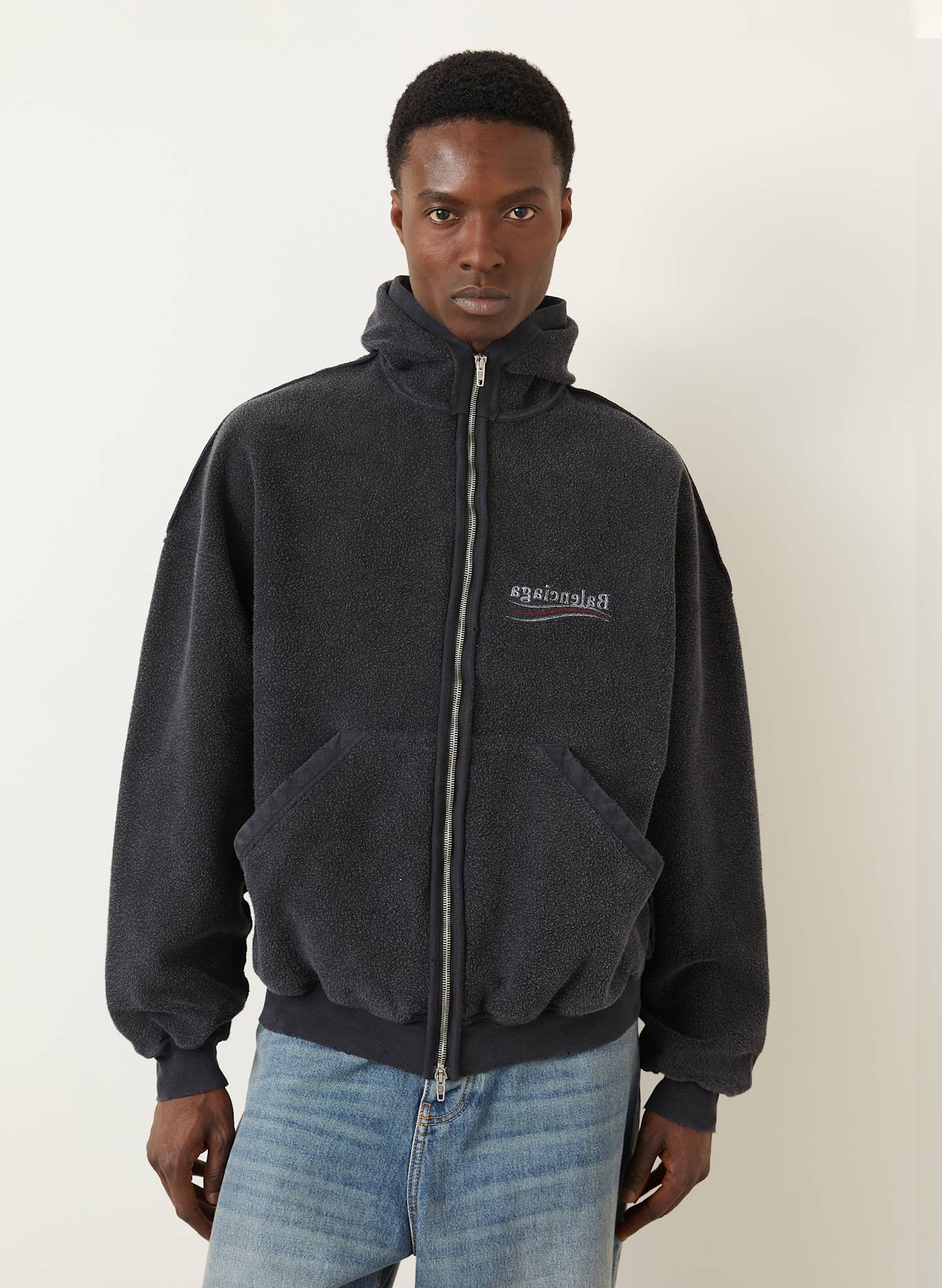 BALENCIAGA Sweatjacke: SCHWARZ