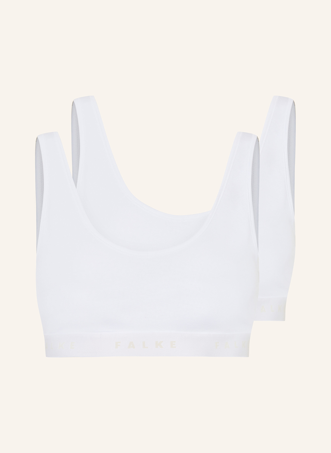FALKE 2-pack of DAILY COMFORT bralettes: WHITE