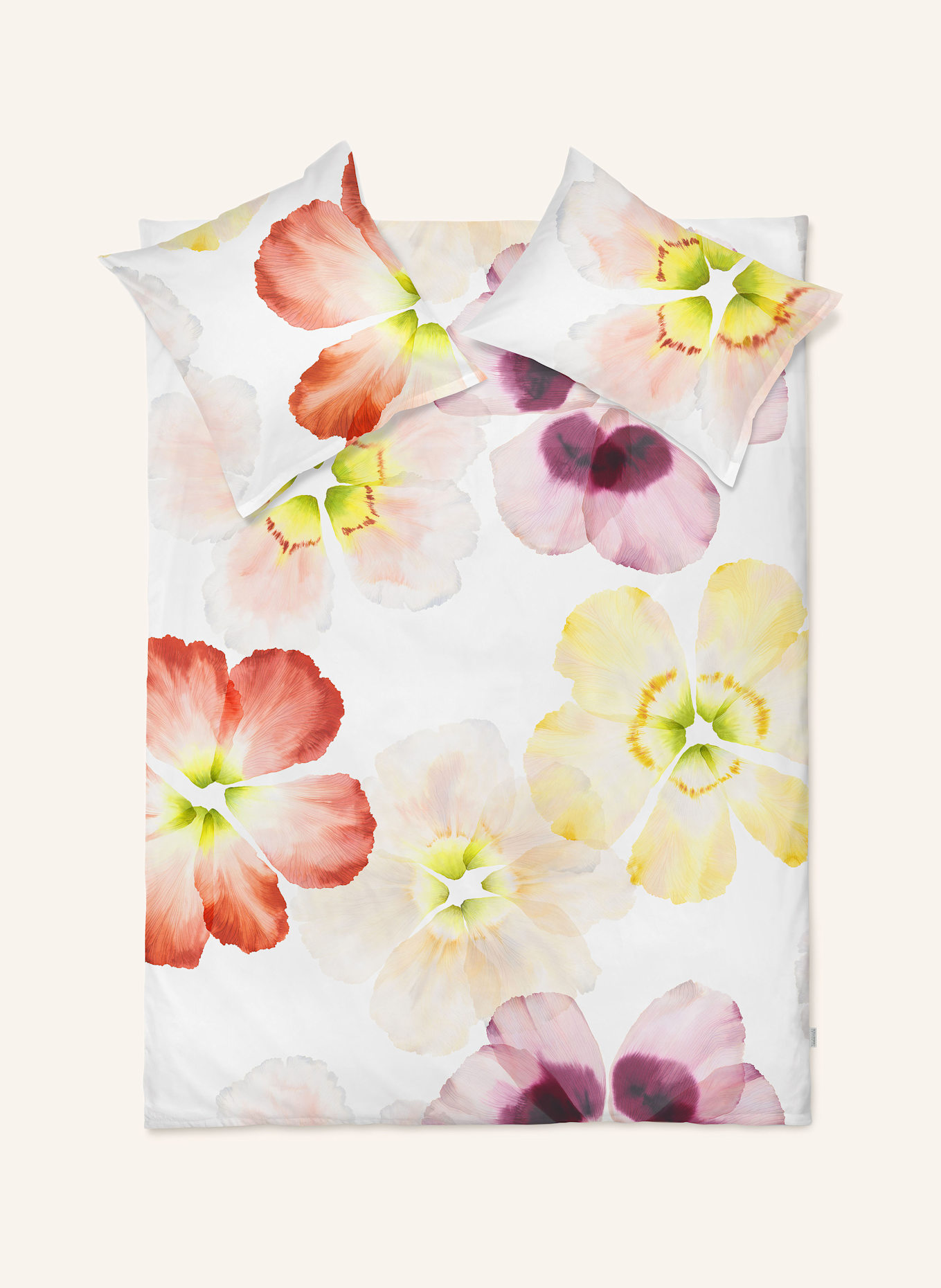 SCHLOSSBERG Bettbezug AURORA: WEISS / ORANGE / FUCHSIA