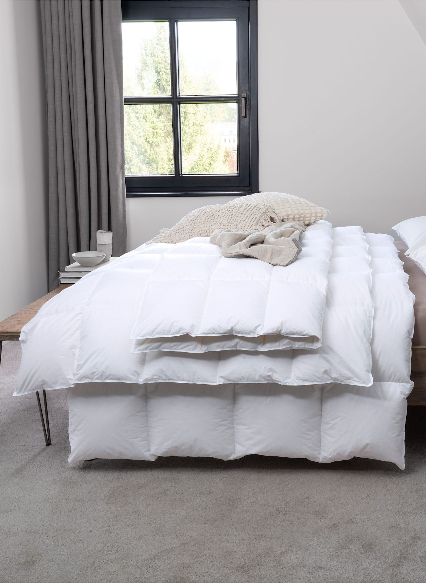 CENTA-STAR Couette d'été HEAVEN avec garnissage en duvet: 01 WEISS