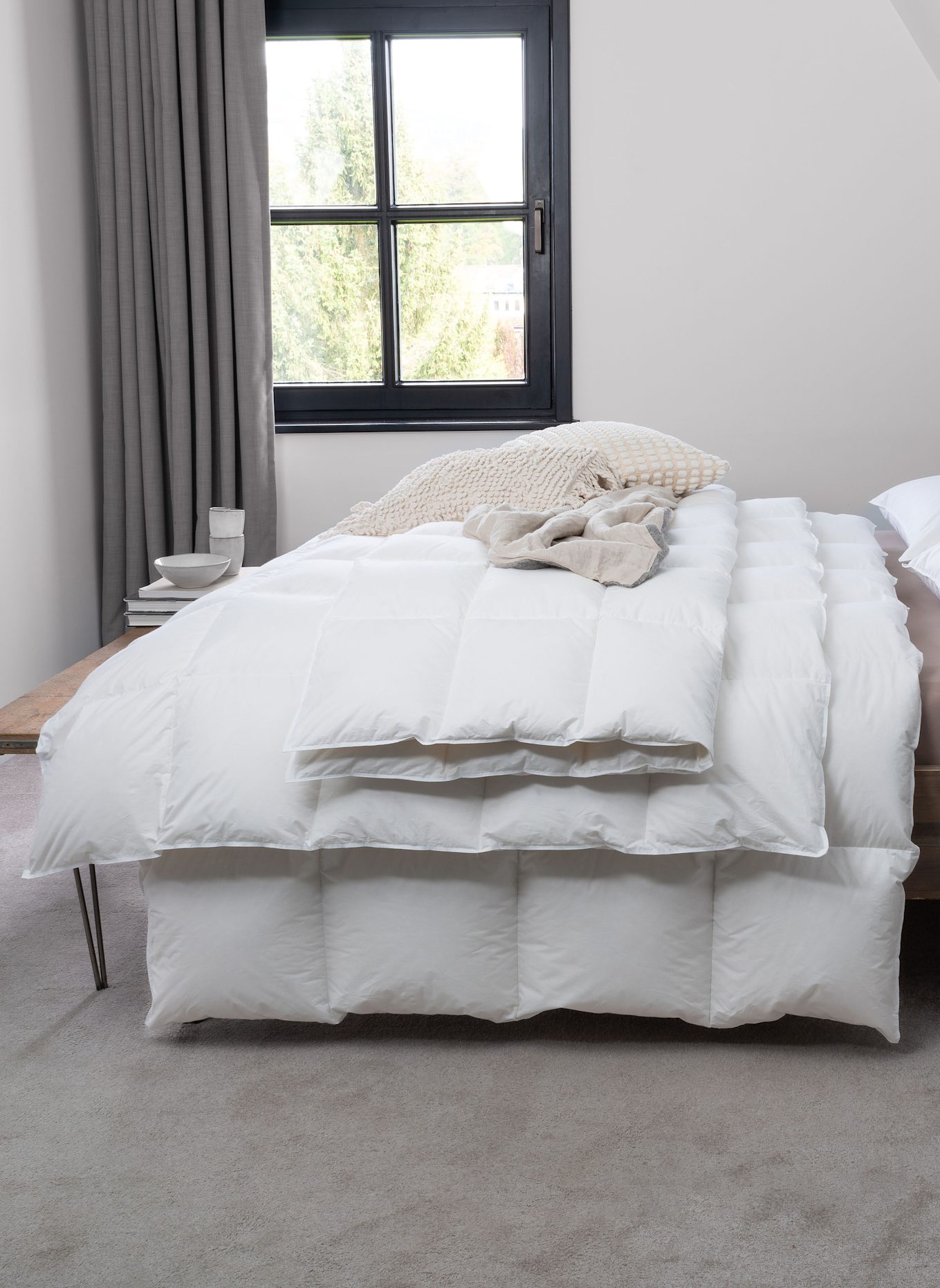CENTA-STAR Couette d'été HEAVEN avec garnissage en duvet: BLANC