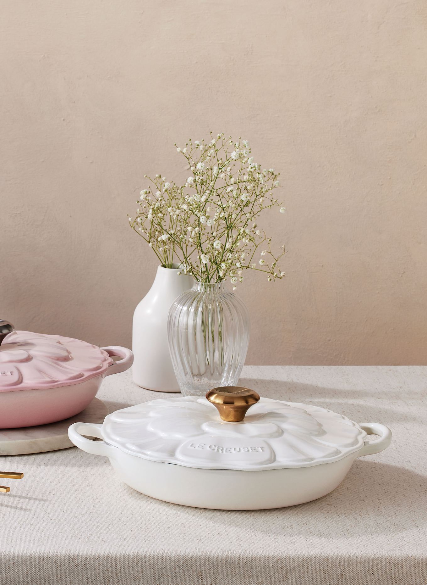 LE CREUSET Gourmet-Profitopf BLUME: WHITE