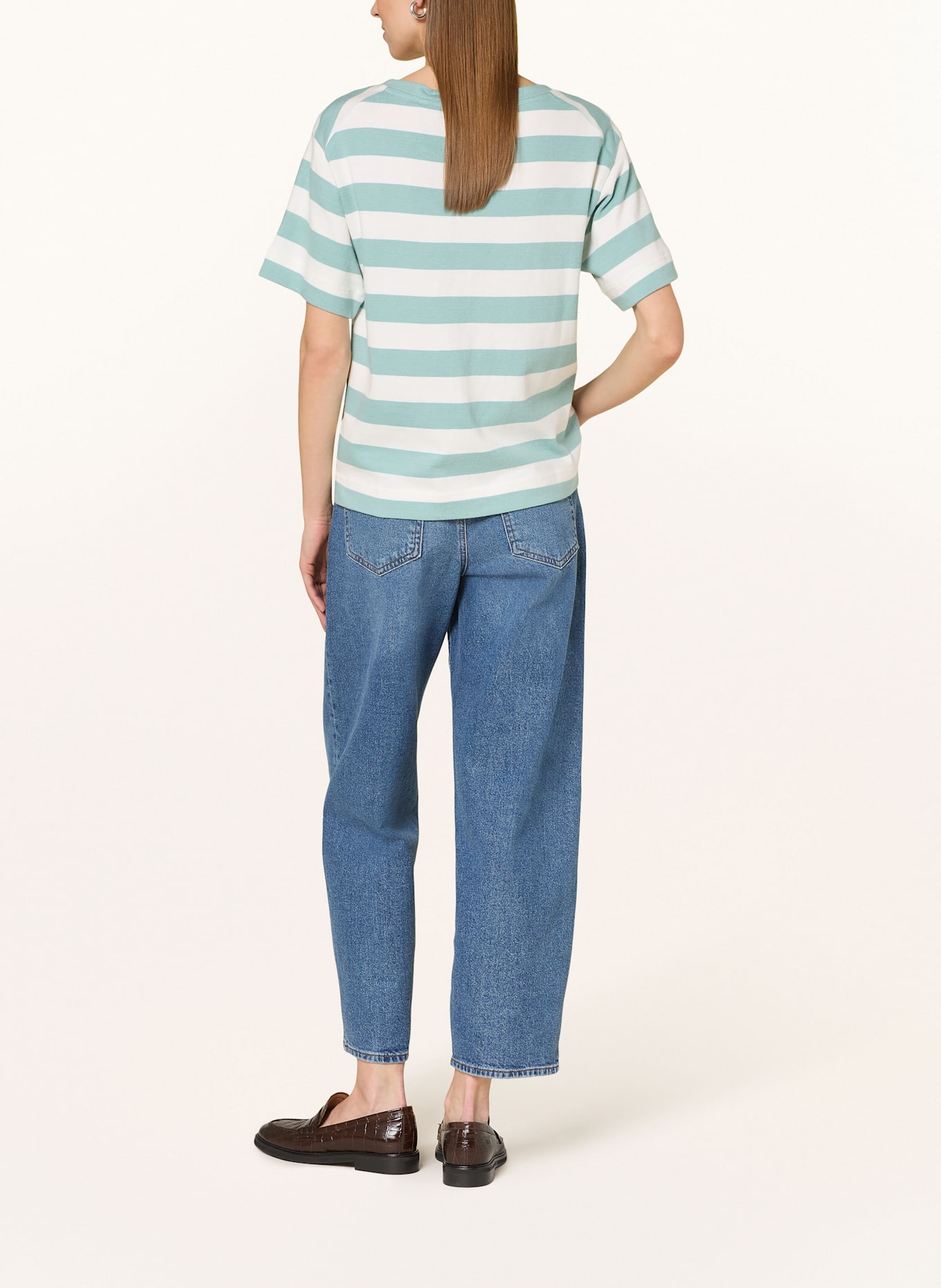 Marc O'Polo T-Shirt: WEISS / TÜRKIS