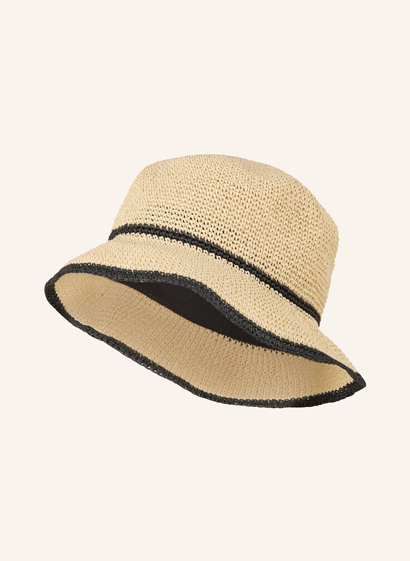 REISS Czapka rybacka EDITH: BEŻOWY / CZARNY