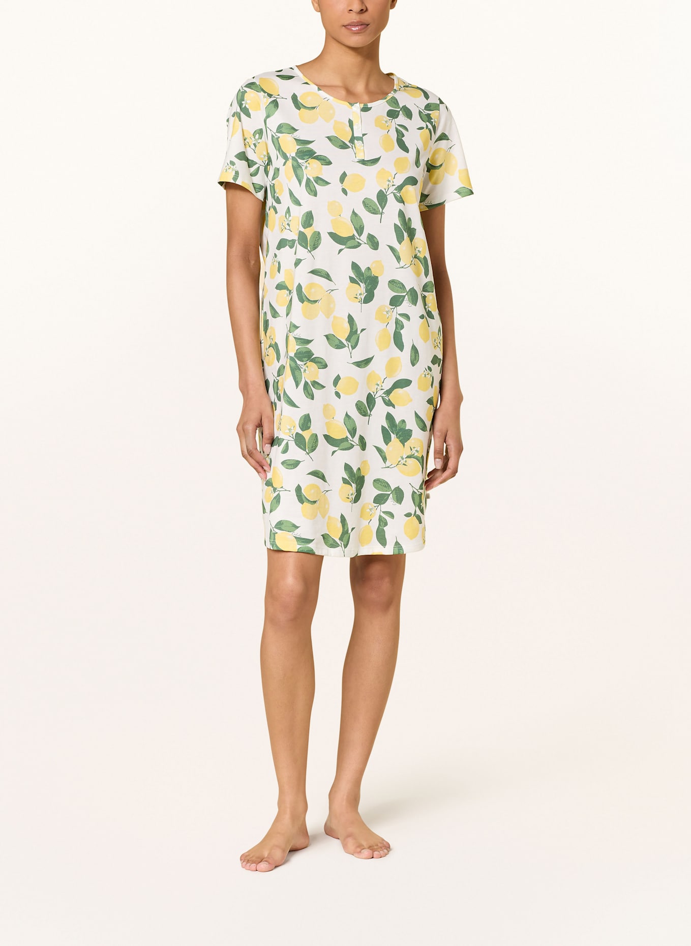 CALIDA Nachthemd FRUITY DREAMS: CREME / GRÜN / GELB