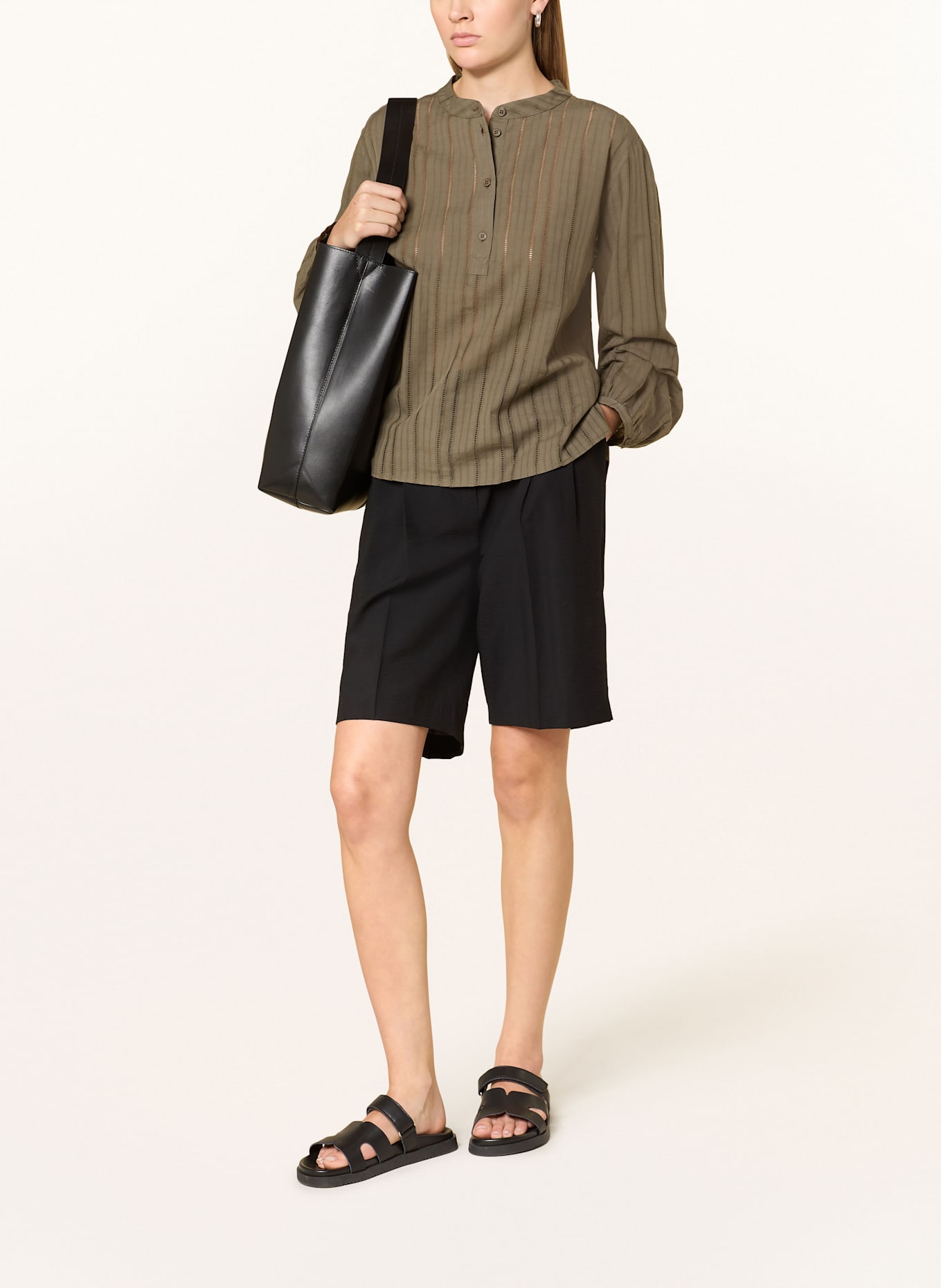 OPUS Blusenshirt FUEGA: OLIV