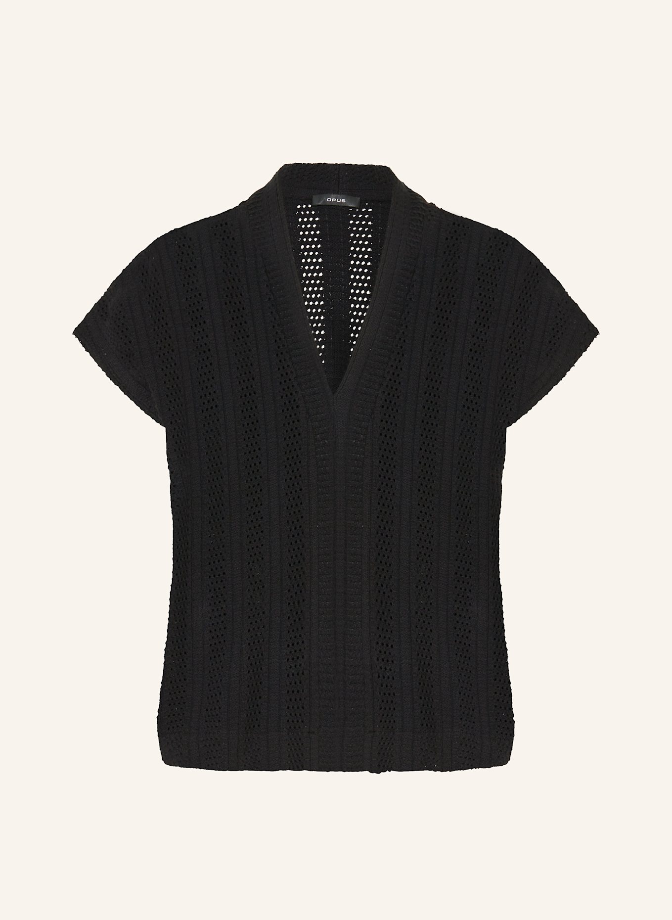 OPUS Strickshirt SANIELA: SCHWARZ